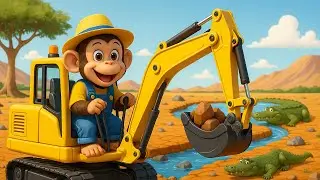 Farm Work: Secrets Monkey Farmers Restore Crocodile Lake During Severe Drought | Funny Monkey
