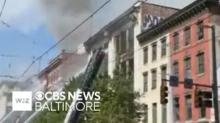 More than 175 firefighters battle massive fire near downtown Baltimore