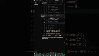 Code Challenge: Prime Number Checker | JavaScript #shorts #coding #javascript #programming  #code