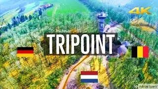 Vaalserberg Tripoint Border: 3 countries at Once (Germany DE, Netherlands NL & Belgium BL) Sony 4K