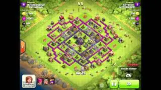 Clash Of Clans - Itzher0brine base Base Defense Replay #1