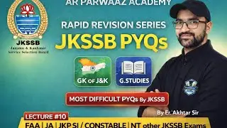 JKSSB Rapid Revision Series|Lec-10| GS Mixed MCQs 🔥 | History–Economy–Science | FAA | NT| JKPSI|