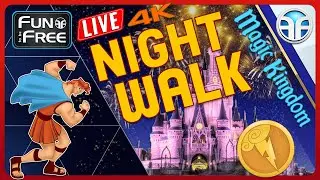 🔴 LIVE: Walt Disney World Magic Kingdom Night Walk &ndash; 4K Fireworks & Relaxing Ambience