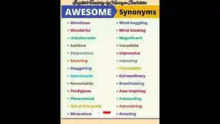 Awesome | Synonyms | English Factory | Aamya Sachdeva