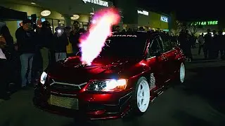 HOOD EXIT EVO SHUTS DOWN CARMEET! S14 REV BATTLE WITH GT3RS! 2-Step and MORE!
