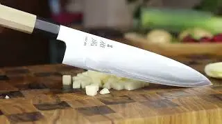 Sukenari Hap40 240mm Gyuto vs Potato