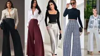 Los pantalones anchos se combinan con estas blusas elegantes que son tendencia en oto&ntilde;o/invierno2025