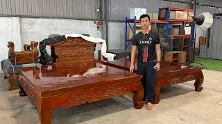 Mahogany bed frame - custom-made mahogany bed frame #affordablefurniture #mahoganybedframe #livan...