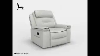 Darwan Leather Gel Match Lay Flat Reclining Chair by Homelegance