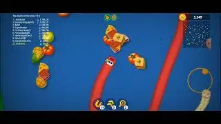 How does the red snake look worms zone game # 11 | Worms Zone Play #wormszone #snakefest #snakeplay
