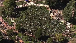 Aerial look at protests around the Bay Area-- WATCH LIVE