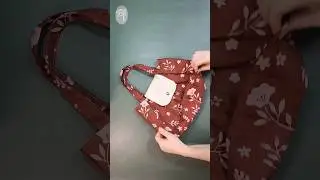 Quick and Easy sewing tips/ cute tote bag with a few pleats #shorts #shortsvideo #sewingtutorial