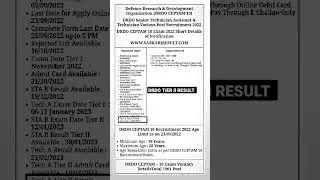 #DRDO CEPTAM 10 Tech A Tier II Result available 2023#
