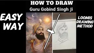 Guru Gobind Singh Ji Drawing 🙏 #guru tutorial  |step by step 