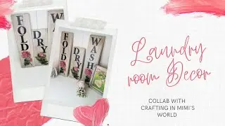 Shabby Chic Laundry Room Decor on a budget/ Country Cottage laundry room decor