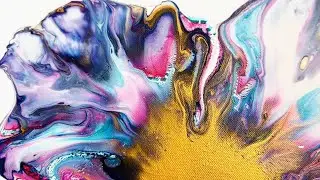 PAINT & WATER DUTCH POUR  Blooms🌸Acrylic Pour Tutorial