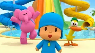 Pocoyo's Splashing Adventure: Fun Water Slides and Cute Friends! 🌊🦆🐘 | Funny Pocoyo Animation