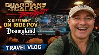 Guardians of the galaxy mission breakout 2 different ON-Ride POV Disneyland California Travel Vlog