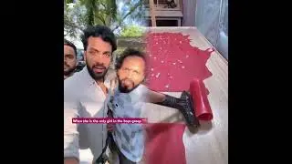 When she is the only girl in the boys group  Divya Gupta #funnyvideo #bffmoments #boysgroup