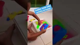 Water play activities for toddlers at home | Sensory fun play for preschoolers #Shorts