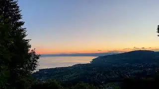 Sonnenuntergang &uuml;ber dem Genfer See, Vevey #sunset #lacleman #vevey #france #alps #timelapse #gopro