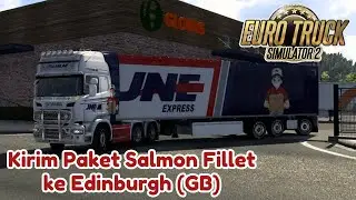 Kirim 15 Ton Salmon Fillet ke Edinburgh (GB) | Scania Streamline | Moza TSW | Euro Truck Simulator 2