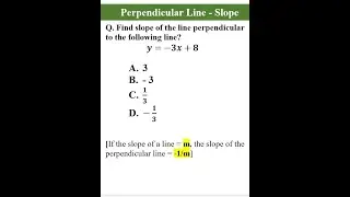 Slope of Perpendicular Line #shorts #maths #geometry #line #slope #mathematics