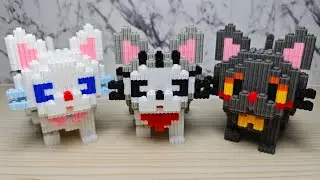 Pertama Kalinya Merakit Nano Block - 1 Set 3 Jenis Kucing | Part 2 Kucing Putih Abu