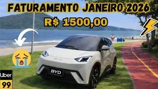 🚨 FECHAMENTO DO M&Ecirc;S JANEIRO 2026 UBER S&Atilde;O PAULO BYD DOLPHIN MINI 100% EL&Eacute;TRICO ( VEJA O RESULTADO )