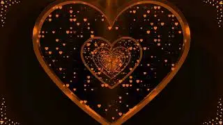 Infinite Golden Hearts 🧡 | Romantic Love Tunnel Background loop