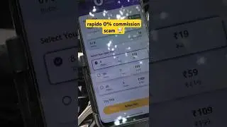 rapido 0% commission scam #shorts #rapido