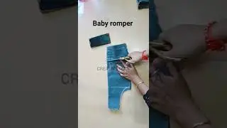 stylish baby dress from old jeans/ #trending #kaavaalaa  #viral #shortsviral #jailer #romper  #reuse