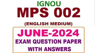 ignou mps 2 june 2024 previous year solved paper in english