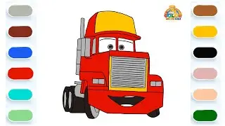 Learn to Draw Mack Truck | Pixar Cars - Drawing and Coloring Tutorial for Kids