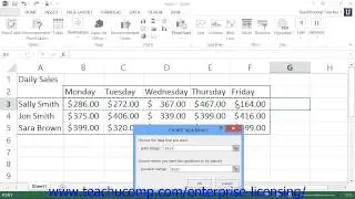 Microsoft Office Excel Tutorial 2013 Sparklines 25.1 Employee Group Training