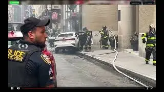 Car Crash and Fire Financial District | July 26, 2024
