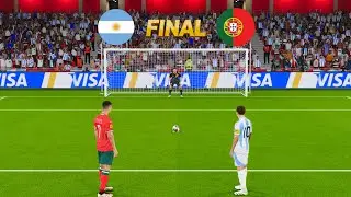 Argentina vs Portugal penalty Shootout | Messi vs Ronaldo | PES efootball 2026 