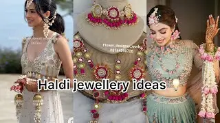 Trendy Haldi Jewellery Ideas for Bride | Floral & Handmade Haldi Look Inspirational💛