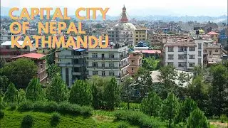 Capital city of Nepal Kathmandu Drone view.
