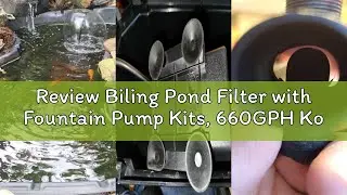 Review Biling Pond Filter with Fountain Pump Kits, 660GPH Koi Pond Filter with 40W Pond Pumps for Ou