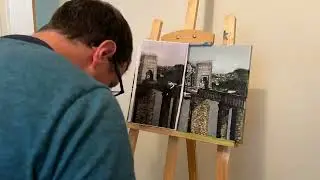 Acrylic painting Timelapse video of the Brunel bridge part 2