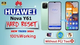 Huawei  nova Y61 Hard Reset || Huawei ( eve-lx9n) Password/Pattern/pin Unlock || Without pc 2024