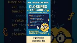 Closures in JavaScript Explained 🔒 | Master the Magic of Inner Functions! #quickcoded #webdesign