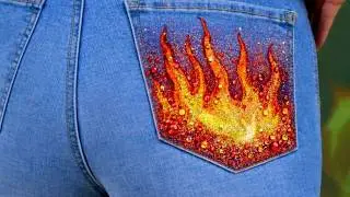 This way, I used to make 10 'designer' jeans a day for money! I'm just a crafty mom!