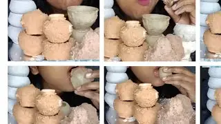 Sooo yummy clay pots red white all broken paste fuuuullllyyy earthy fullllllllly mouth watering 🤤🤤🤤🤤