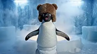 🐻❄️ Polar Bear Uncle Invites Pote Pote to an Ice Sauna! Haha So Cute! 🐧💦
