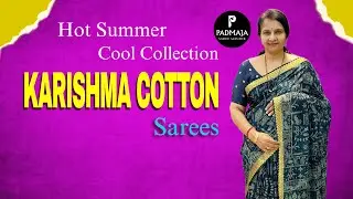 Summer Collection Karishma Cotton Sarees | Padmaja saree mandir #new #saree #cotton