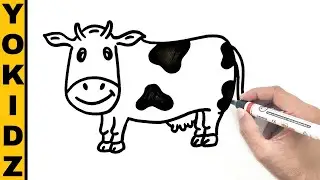 How to draw a Cow | Cow Drawing easy | how to draw a cow for kids