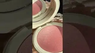 Heaven's Glow Blush in Cherub, a soft, warm baby pink with gold shimmers 👼🌸 By @_capitalcat