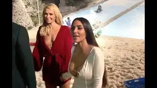 Longtime Friends Kim Kardashian and Paris Hilton Go Sledding in Gowns at Annual Christmas Party - Ne